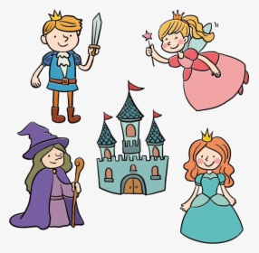 Cartoon Fairy Tale Character City Png - วาด เจ้า หญิง ง่ายๆ การ์ตูน, Transparent Png, Transparent PNG