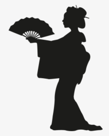 Silhouette Art Geisha, HD Png Download, Transparent PNG