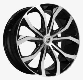 Gloss Black/machined Face - Rtx Black Widow Rims, HD Png Download, Transparent PNG