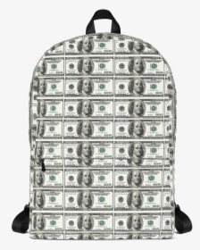 Adjective Custom Designed Dollar Bill Backpack , Png, Transparent Png, Transparent PNG