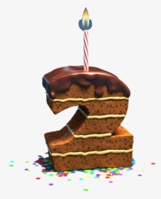 Cake 2 Candles Vector Png - 2 December Is My Birthday, Transparent Png, Transparent PNG