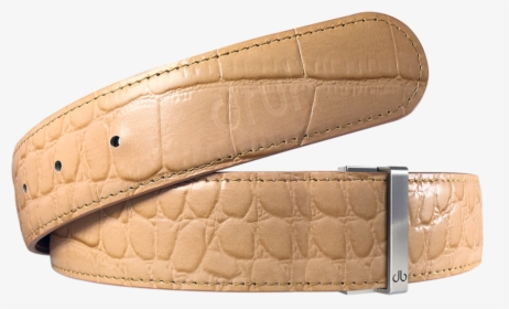 Tan Crocodile Textured Leather Belt - Strap, HD Png Download, Transparent PNG