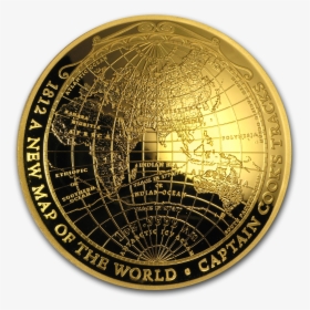 1812 A New Map Of The World Coin, HD Png Download, Transparent PNG
