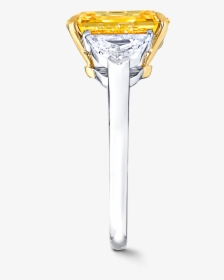Emerald Cut Yellow Diamond Side, HD Png Download, Transparent PNG