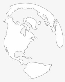 World With Transparent Oceans Clip Art At Clker - Transparent Earth Clipart Black And White, HD Png Download, Transparent PNG
