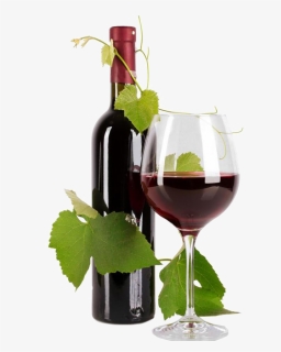 Red Wine Bottle And Glass Transparent Background, HD Png Download, Transparent PNG