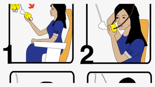 Help Yourself Before Helping Others Airplane Clipart - First Put On Your Own Oxygen Mask, HD Png Download, Transparent PNG