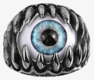 Demon Ring Eye 316l Stainless Steel Biker Maya - Eyeball Ring, HD Png Download, Transparent PNG