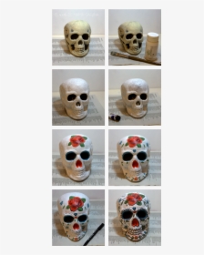 Sugar Skull Halloween Makeup - Catrinas Calaveras De Unicel Decoradas, HD Png Download, Transparent PNG