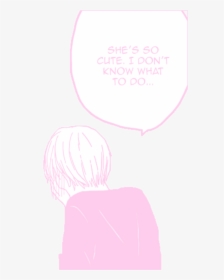 Cute Anime Boy Pink Blush Kawaii Pastel - Illustration, HD Png Download, Transparent PNG