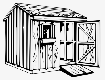 Shed,square,monochrome Photography - Shed Black And White, HD Png Download, Transparent PNG