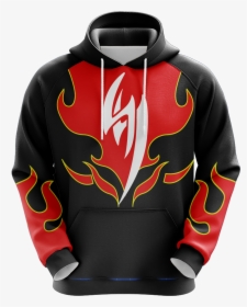 Tekken Jin Kazama Red Flame Unisex 3d Hoodie - Fire Emblem Black Eagles Hoodie, HD Png Download, Transparent PNG