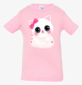 Cute Kitty Infant T-shirt - Cartoon, HD Png Download, Transparent PNG