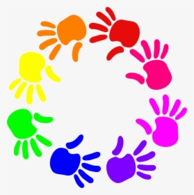 Colorful Circle Of Hands Png, Svg Clip Art For Web - Circle Hands Clipart, Transparent Png, Transparent PNG