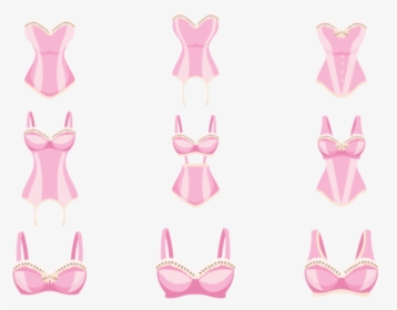 Pink Bustier Icons Vector - Monokini, HD Png Download, Transparent PNG