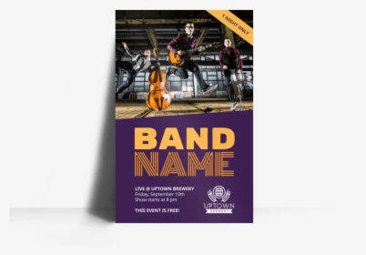 Music Band Name Poster Template Preview - Music Band Poster Template, HD Png Download, Transparent PNG