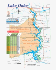 Oahe Recreation Area Map - Lake Oahe On Us Map, HD Png Download, Transparent PNG