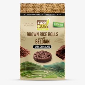 Rice Up Brown Rice Rolls With Dark Chocolate - Rice Up Belgian Chocolate, HD Png Download, Transparent PNG