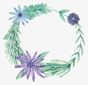 Fresh Romantic Purple Big Flower Hand Painted Garland - New Year Goal Planner, HD Png Download, Transparent PNG