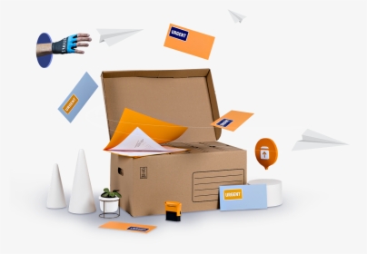 Deliveries For Post Offices And Messengers - Carton, HD Png Download, Transparent PNG