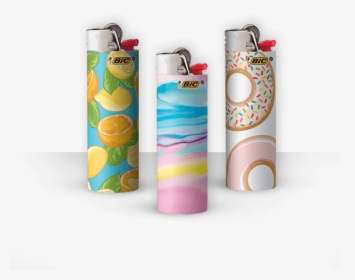 Three Pocket Lighters With Citrus Fruit, Doughnuts, - Construction Paper, HD Png Download, Transparent PNG