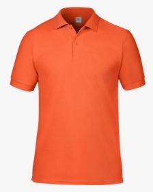Orange - Plain Orange T Shirt With Collar, HD Png Download, Transparent PNG