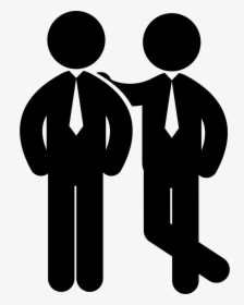 Two Standing Businessmen Side By Side - Side By Side Icon Png, Transparent Png, Transparent PNG