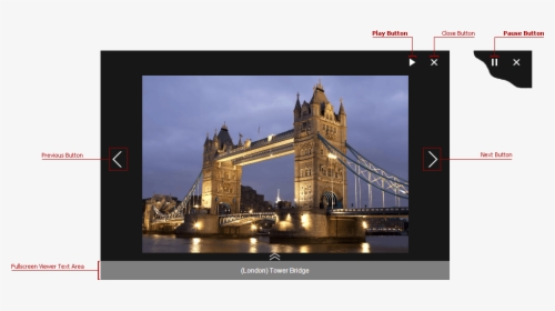 Imagegallery Playpausebuttons - Tower Bridge, HD Png Download, Transparent PNG
