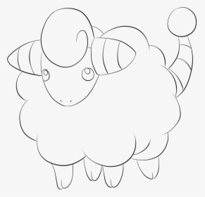Mareep Lineart - Line Art, HD Png Download, Transparent PNG