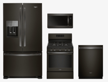 Black Stainless Refrigerator Fingerprint Resistant, HD Png Download, Transparent PNG