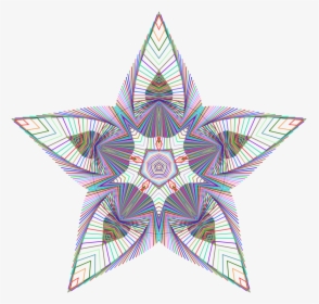 Prismatic Star Line Art - Illustration, HD Png Download, Transparent PNG