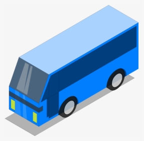 Blue,angle,motor Vehicle - Blue Bus Clipart, HD Png Download, Transparent PNG