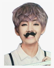 #방탄소년단 #bigote #mostacho #kimtaehyung #taehyung #v - Bts V Fake Moustache, HD Png Download, Transparent PNG