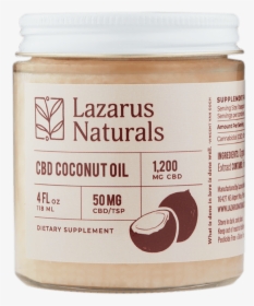 Lazarus Naturals Cbd Coconut Oil - Peanut, HD Png Download, Transparent PNG