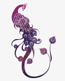 Purple Peacock Png Clipart , Png Download - Henna Peacock Png Transparent, Png Download, Transparent PNG