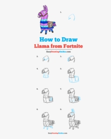 Fortnite Llama Step By Step Drawing, HD Png Download, Transparent PNG