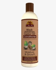 Okay Black Jamaican Castor Oil Moisture Growth Conditioner- - Okay Conditioner Castor Oil, HD Png Download, Transparent PNG