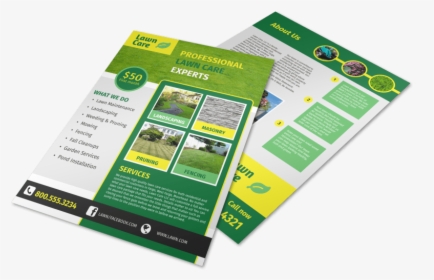 Professional Lawn Care Commercial Flyer Template Preview - Brochure, HD Png Download, Transparent PNG