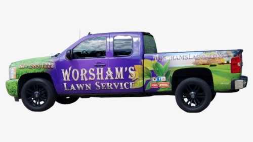 Worsham S Lawn Service Truck With Branded Graphics - Ford F-series, HD Png Download, Transparent PNG