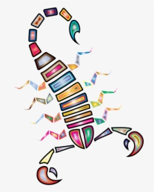 Colorful Abstract Tribal Scorpion - Scorpion, HD Png Download, Transparent PNG