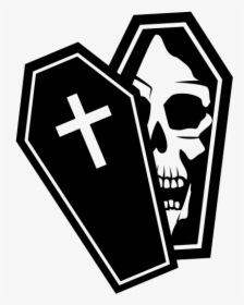 Coffin And A Skull - Coffin Vector Art, HD Png Download, Transparent PNG