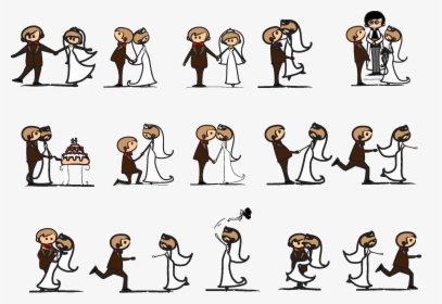Cartoonstyle Wedding Elements - Funny Wedding Cartoons Plays, HD Png Download, Transparent PNG