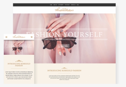 Rosegold Fashion - Rose Gold Website Design, HD Png Download, Transparent PNG
