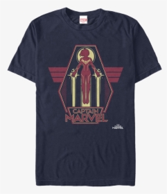 Silhouette Captain Marvel T-shirt - Captain Marvel, HD Png Download, Transparent PNG