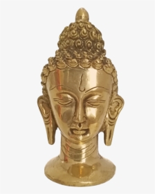 Meditating Brass Buddha Face Statue, 6 X 3 Inch, Vgo - Bronze Sculpture, HD Png Download, Transparent PNG