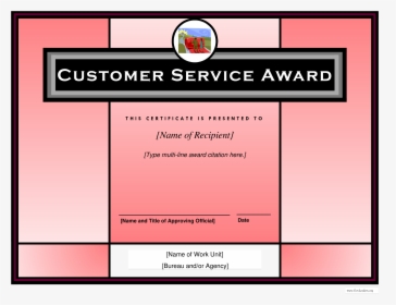 Customer Service Certificate Template - Best In Customer Service Certificate, HD Png Download, Transparent PNG