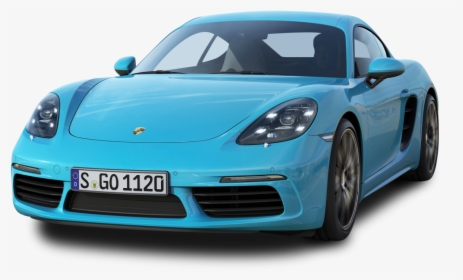 Porsche 718 Cayman S Blue Car Png Image - Porsche 718 Cayman S Blue, Transparent Png, Transparent PNG
