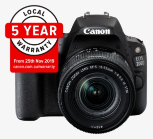 Canon Eos 200d Mark Ii W/ef S 18 55mm F/4 - Canon Eos R 5, HD Png Download, Transparent PNG
