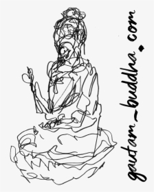 Gautam Buddha - Gautam Buddha Drawing, HD Png Download, Transparent PNG