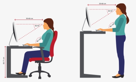 Good Posture In Office, HD Png Download, Transparent PNG
